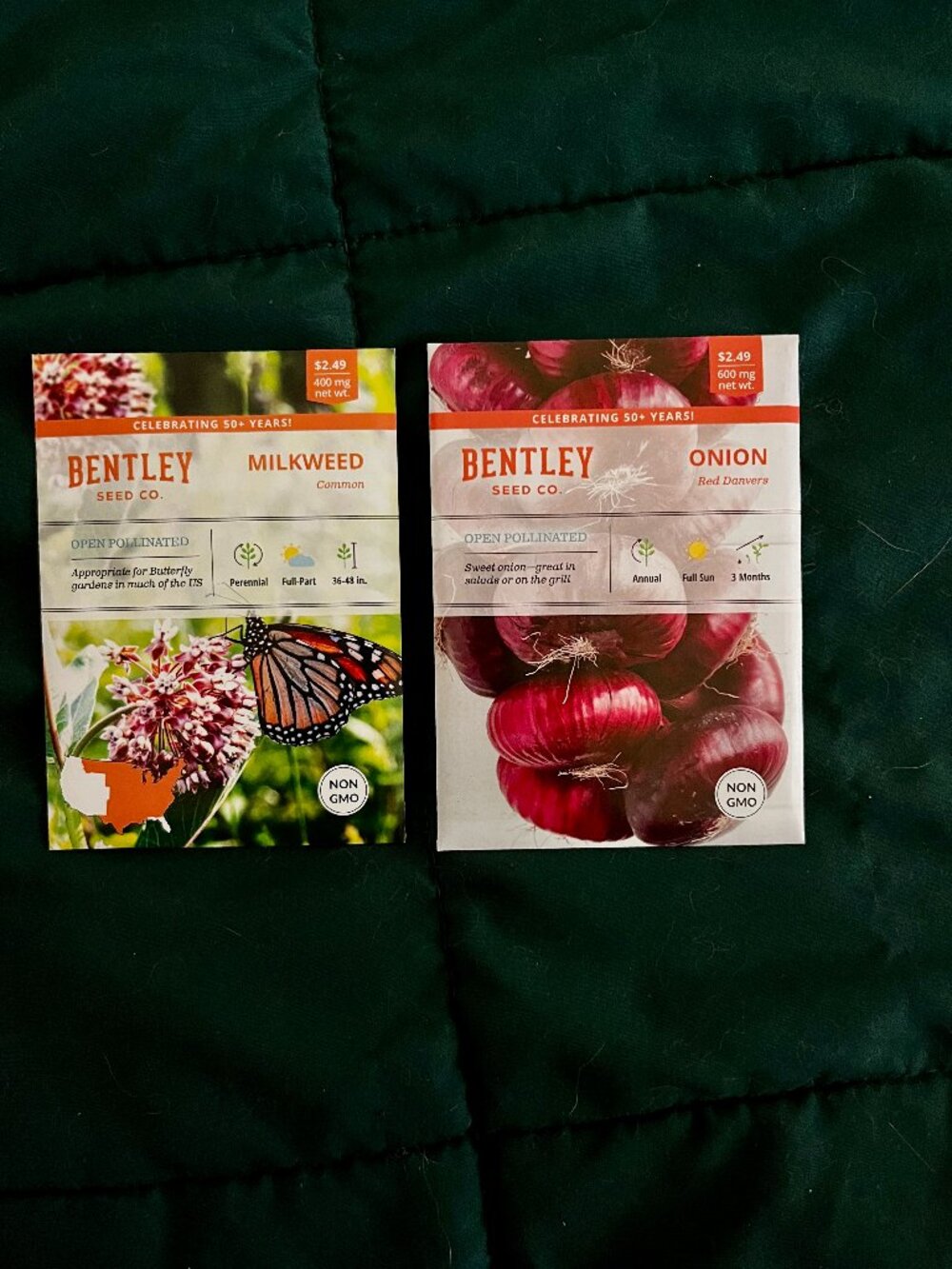 🍒 5/$25 🍒 GARDENING SEEDS | Common Milkweed & Red Onions